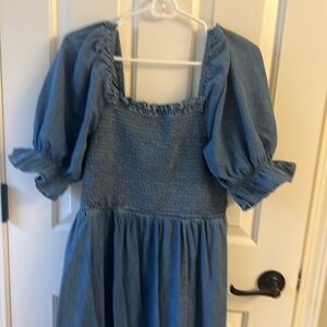 Denim midi dress